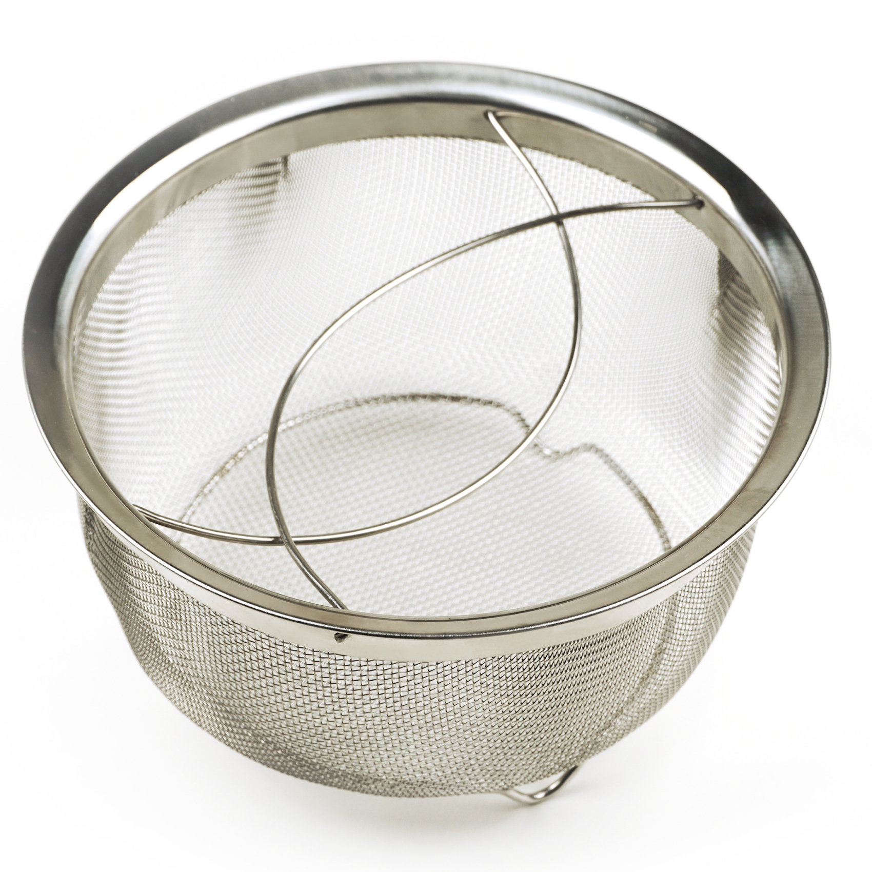 RSVP Endurance Stainless Steel Mesh Basket with Folding Handles, 3